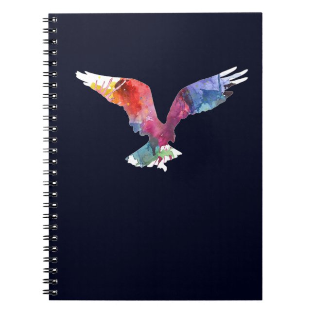 Cuaderno Pájaro del animal del alcohol de Eagle. Tótem. (Frente)