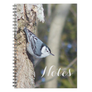 Cuaderno Pájaro gris y blanco