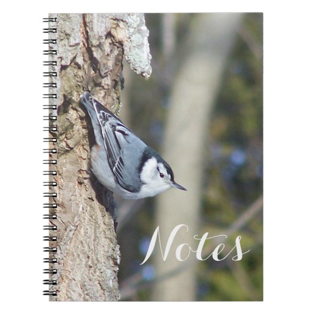 Cuaderno Pájaro gris y blanco (Frente)