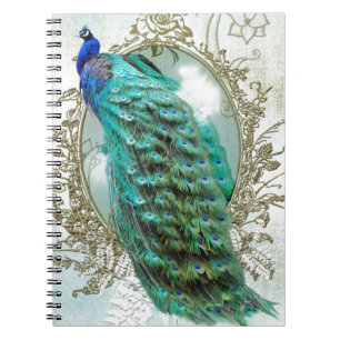 Cuaderno pájaro lamentable del vintage hermoso de la
