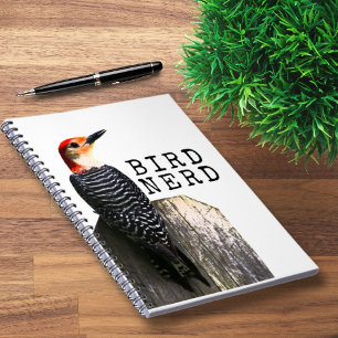 Cuaderno Pájaro leñador rojo nervioso