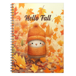 Cuaderno Pájaro lindo de otoño vestido para otoño