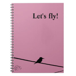 Cuaderno Pájaro negro en un alambre