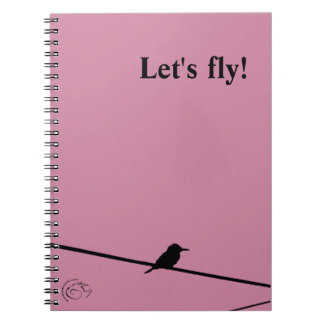 Cuaderno Pájaro negro en un alambre