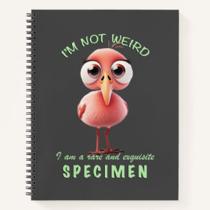 Cuaderno Pájaro No soy raro, soy raro espécimen lindo graci