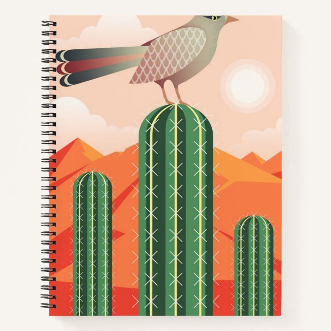 Cuaderno Pájaro Sobre Un Cactus (Anverso)