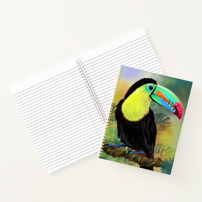 Cuaderno Pájaro Toco Tropical Toco Toucan Exótico - Pintado (Interior)