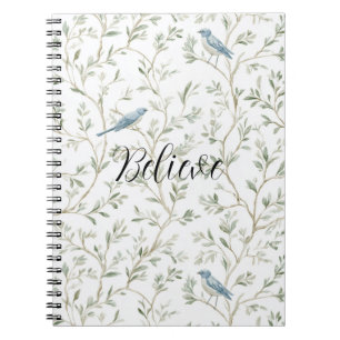 Cuaderno Pájaros Azules Hermosos Creen