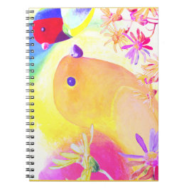 Cuaderno Pájaros Brillantes de Tie-Dye