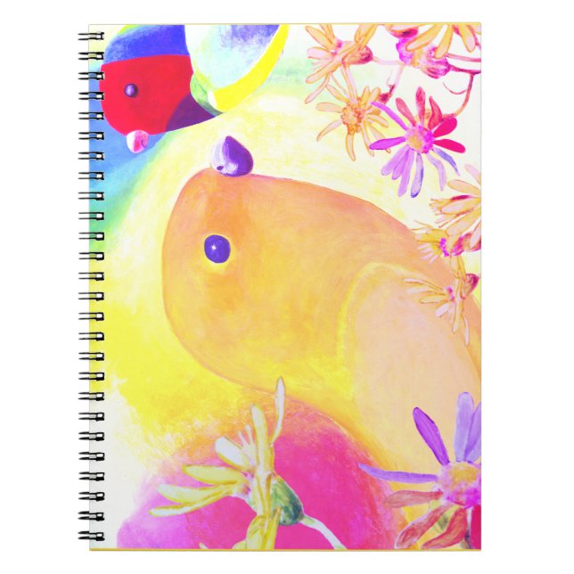 Cuaderno Pájaros Brillantes de Tie-Dye (Frente)