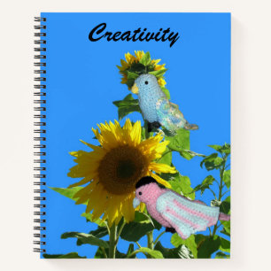 Cuaderno - Pájaros en Girasol