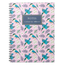 Pájaros Martín Pescador Rosados Lindos Patrón Flor