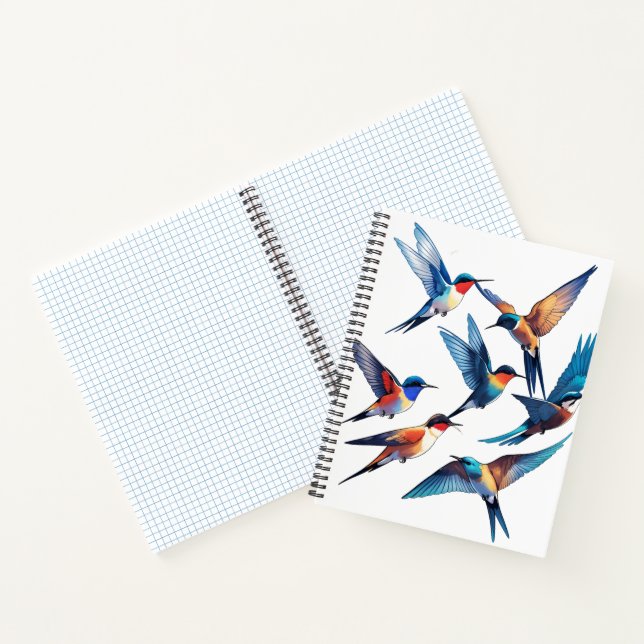 Cuaderno pájaros volando libremente (Interior)