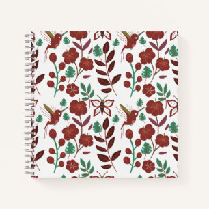 Cuaderno Pájaros y mariposas sin soldadura florales