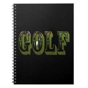 Cuaderno Palabra Dimensional Verde Golf Con Bolas,