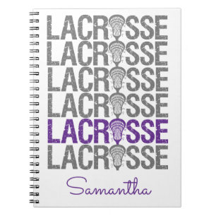 Cuaderno Palabra Lacrosse púrpura alterada