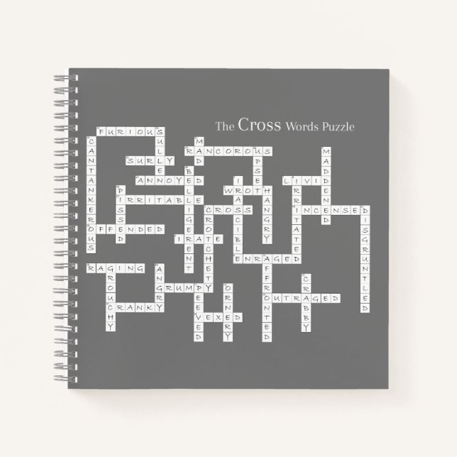Cuaderno Palabras cruzadas Rompecabezas Semántica Humor Gri (Anverso)