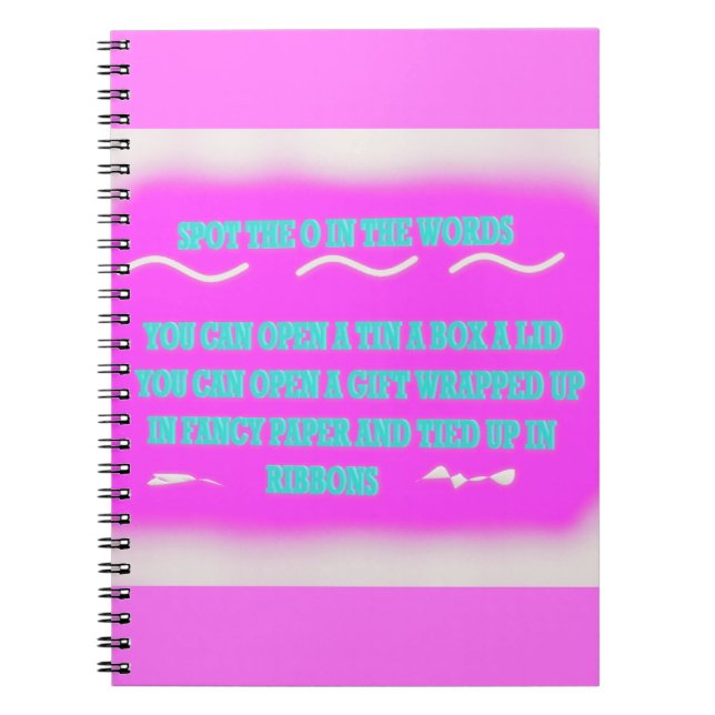 CUADERNO PALABRAS DE EDUCACIÓN DISEÑO ROSA (Frente)
