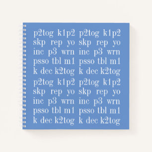 Cuaderno PALABRAS DE KNITTING 8.5" Bloc de notas en espiral