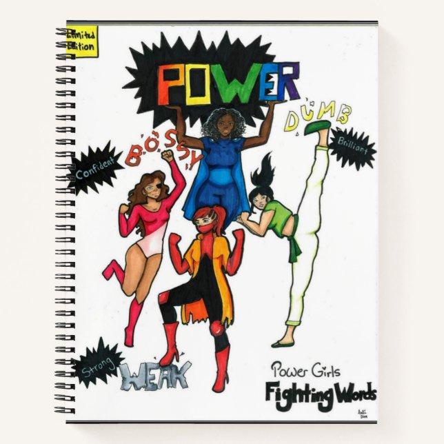 Cuaderno Palabras de lucha de PowerGirls (Anverso)