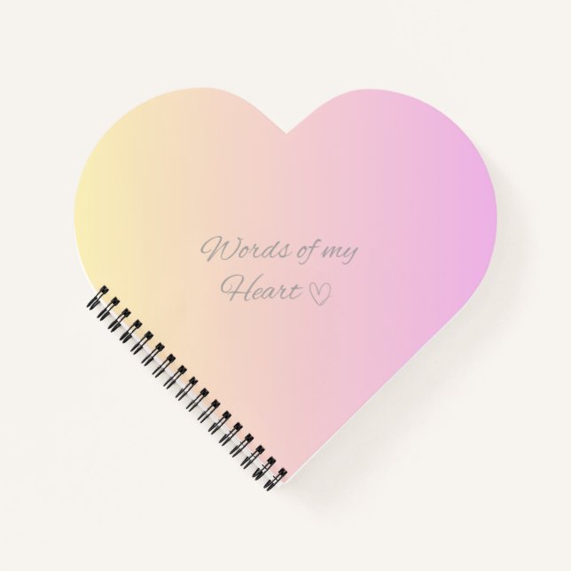 Cuaderno "palabras de mi corazón",Cuaderno en espiral (Anverso)