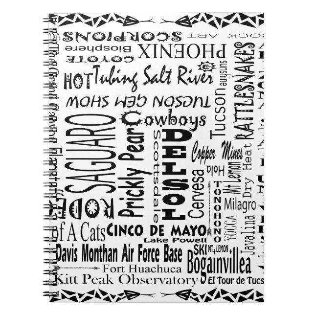 Cuaderno Palabras de moda de Arizona (Frente)
