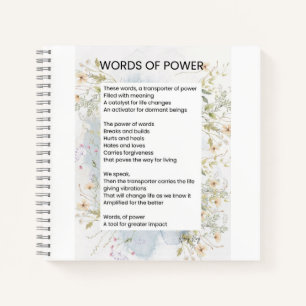 Cuaderno Palabras De Poesía Que Aumenta El Poema