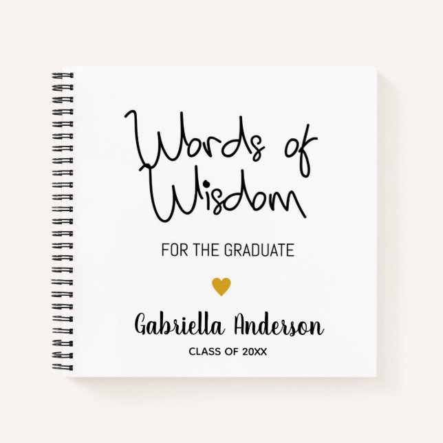 Cuaderno Palabras de sabiduría para graduado (Anverso)