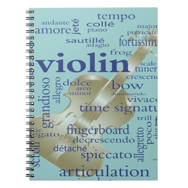 Cuaderno Palabras del violín (Frente)