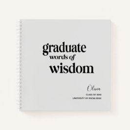 Cuaderno Palabras elegantes modernas sabiduría graduación