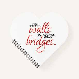 Cuaderno Palabras inspiradoras El coraje construye puentes
