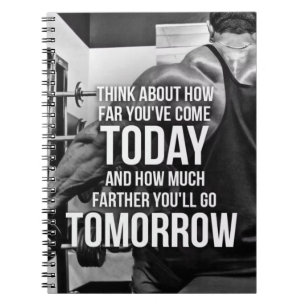 Cuaderno Palabras motivacionales del gimnasio de entrenamie