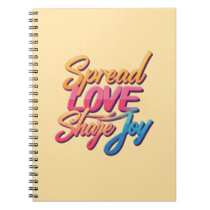 Cuaderno Palabras motivadoras "Difunde Amor, Comparte Alegr