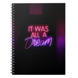 Cuaderno Palabras Púrpura Rosa Texto Arte Todo Fue Un Rótul