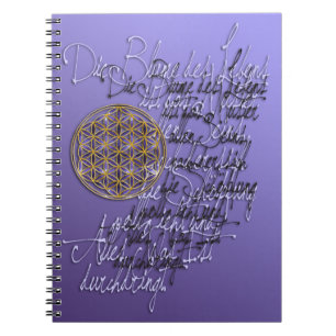 Cuaderno Palabras sobre la Flor de la Vida / alemán