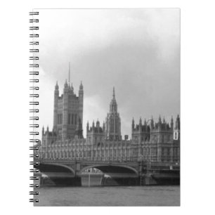 Cuaderno Palacio Blanco Negro de Westminster