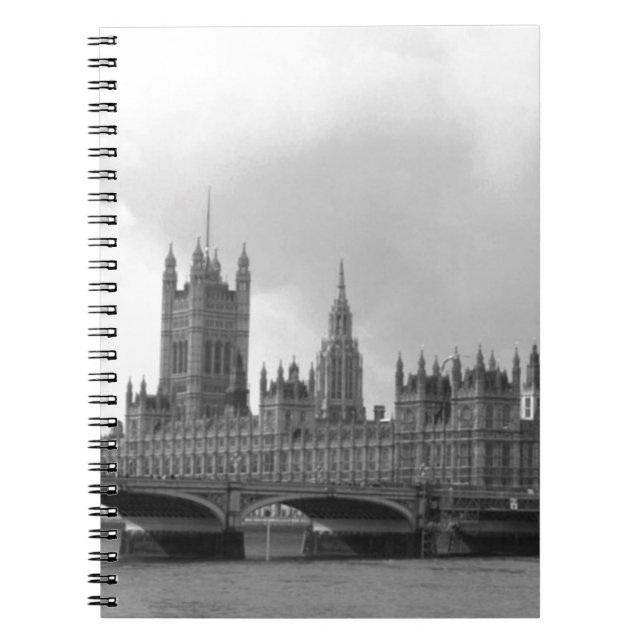 Cuaderno Palacio Blanco Negro de Westminster (Frente)