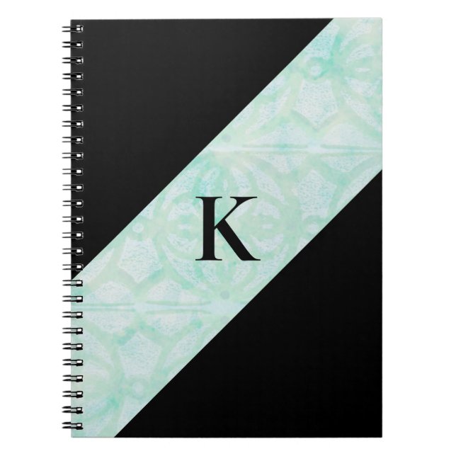 Cuaderno Pale Jade Batik y Black Monogrammed (Frente)