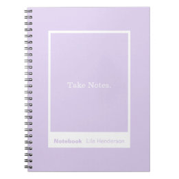 Cuaderno Pale Lavender Purple Block Quote Classic
