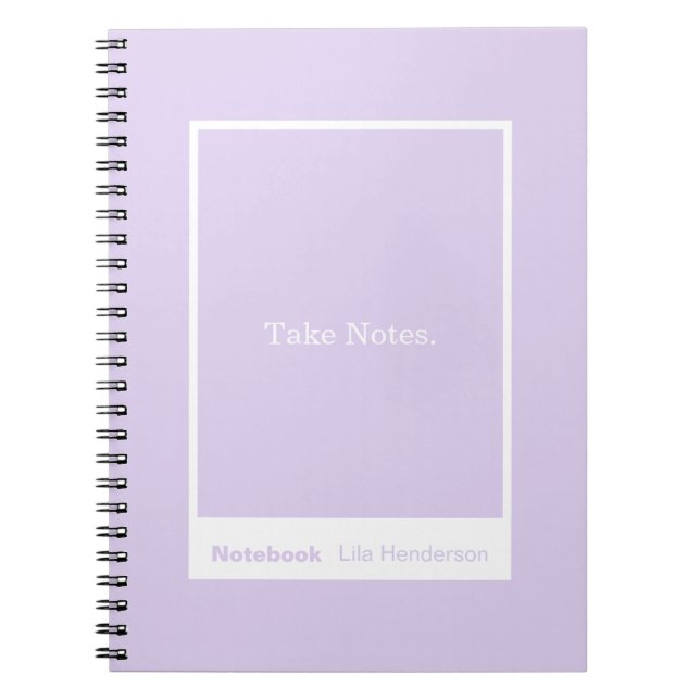 Cuaderno Pale Lavender Purple Block Quote Classic (Frente)