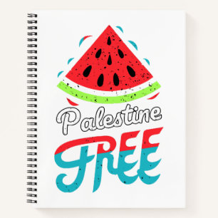 Cuaderno Palestina Libre de sandías en rebanadas pacíficas 