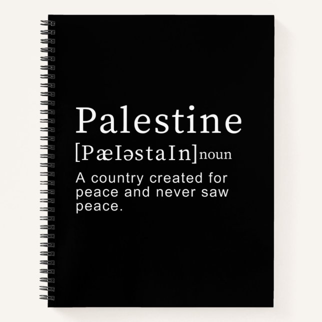 Cuaderno Palestina Significado diseño Palestina Definición  (Anverso)