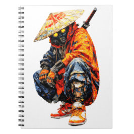 Cuaderno Paleta de Cuchillo Naranja Cyber Samurai