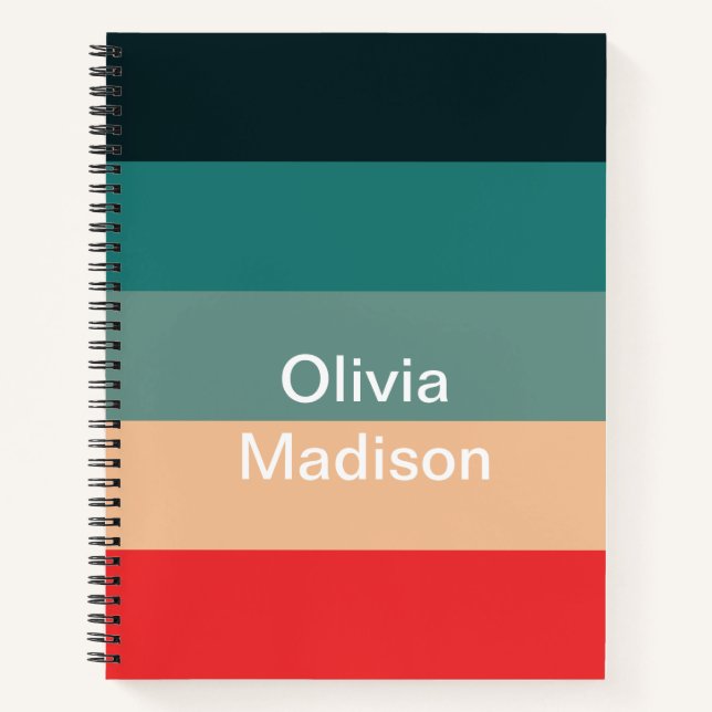 Cuaderno Paleta moderna de bloques de colores Pastel (Anverso)