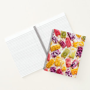 Cuaderno Paletas de Frutas Congeladas Abstracto