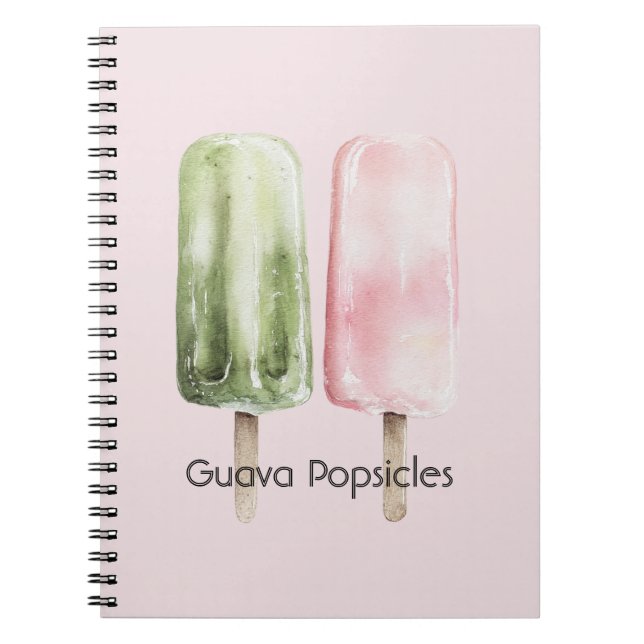 Cuaderno Paletas de guayaba verde menta rosa (Frente)