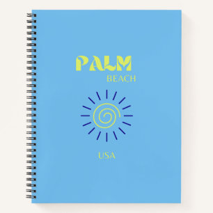 Cuaderno Palm Beach, Travel Art, Florida, Preppy, Blue