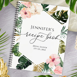 Cuaderno Palm Hibiscus Tropical Bridal Shower