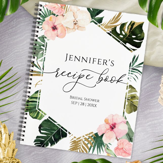 Cuaderno Palm Hibiscus Tropical Bridal Shower (Subido por el creador)