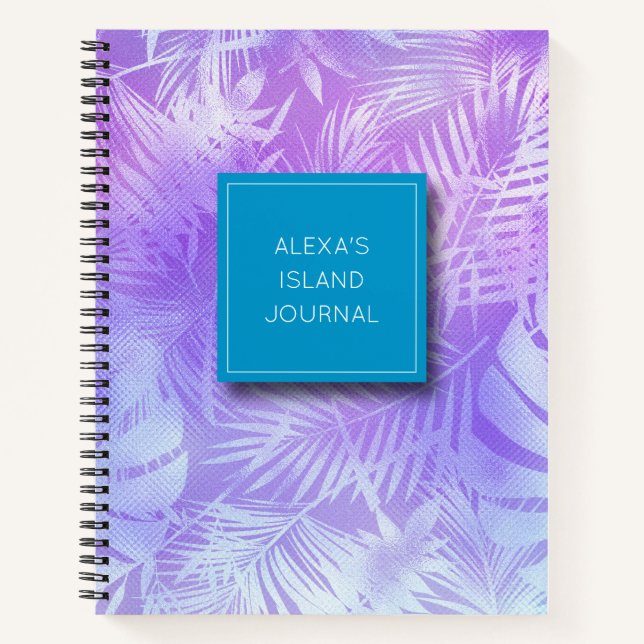 Cuaderno Palm Pastel irlandés personalizado (Anverso)